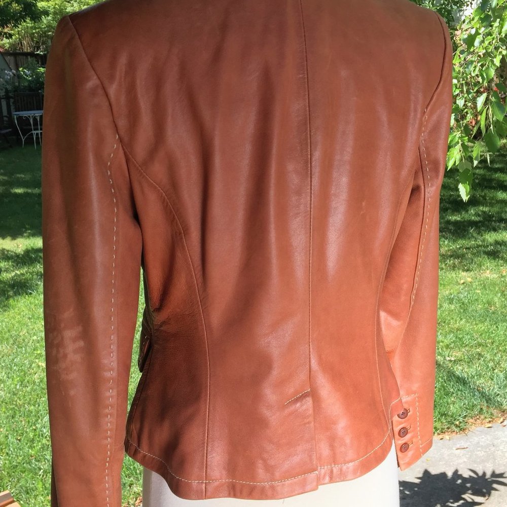 "Inc" Butterscotch Leather Jacket - image 2